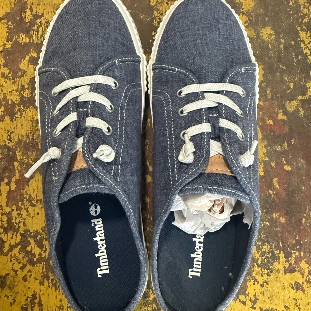 Timberland Blue Casual Sneakers with Canvas Upper